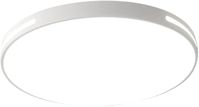 Modern, Simple, Round, Ultra-Thin Ceiling Light, Minimalist, Three-Color Dimming LED Ceiling Decorative Lighting, for Dining Room, Bedroom, Corridor, Metal Acrylic Lighting, Black 30 cm