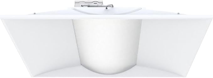 Lithonia Lighting 2x2 LED Troffer Light, Stack Switch LED Lay-in Ceiling Light Fixture, Adjustable Lumens, 3500K/4000K/5000K Switchable Color Temperature, Includes Emergency Battery Backup, White