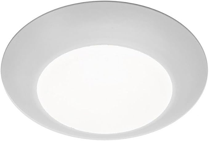 WAC Lighting Disc 4in LED Round Flush Mount with Recessed Retrofit Kit 3000K CCT 12W 725 Lumens in White