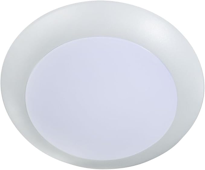 Topaz 4 Inch LED Flush Mount Disk Light, 8W 5CCT Selectable, 2700K,3000K,3500K,4000K,5000K, White