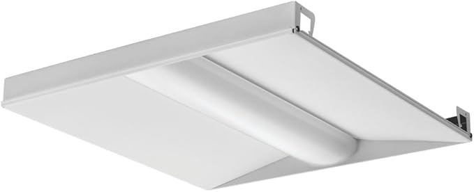 Lithonia Lighting 2x2 LED Troffer Light, BLT Series Low Profile LED Drop in Ceiling Light for Dropped Ceiling with Curved Ribbed Diffuser, 3300 Lumens, 3500K Neutral White