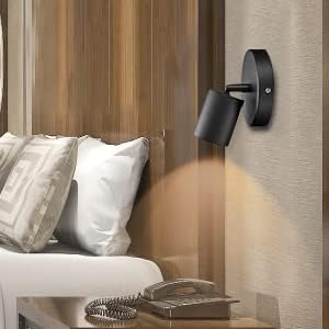 VANoopee Flush Mount LED Ceiling Spotlight Dimmable Adjustable Spotlight Directional Spot Lights Indoor Bright Can Accent Fixture for Living Room Bedroom - CRI90 Flicker Free 10W 800lm 4000K Black