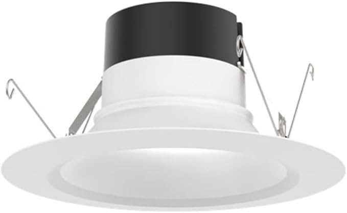Juno E Series 5"/6" LED Ceiling Light, Smooth Trim Recessed Lighting with 5-in-1 Switchable White Color, 900 Lumens, Wet Rated LED Downlight, Dimmable, White