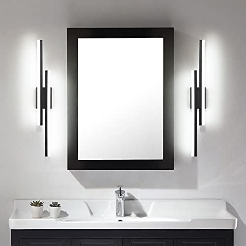 PRESDE 32 Inch LED Vanity Light Bar, Modern Black Bathroom Lighting Fixture Over Mirror