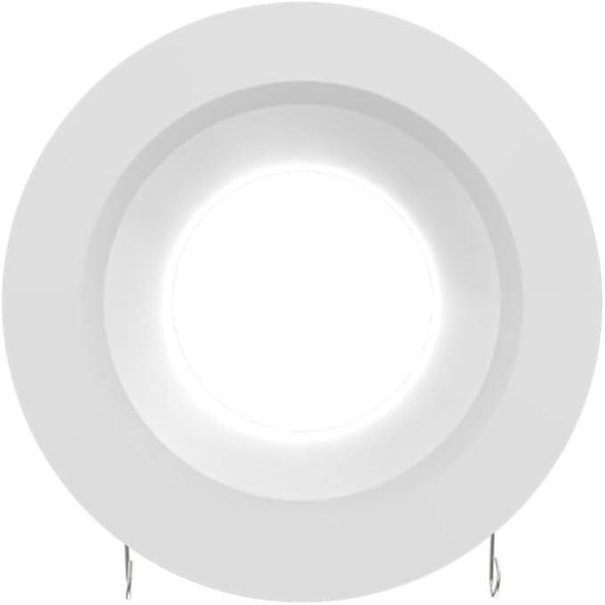 Juno E Series 5"/6" LED Ceiling Light, Smooth Trim Recessed Lighting with 5-in-1 Switchable White Color, 900 Lumens, Wet Rated LED Downlight, Dimmable, White