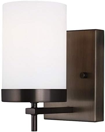 Sea Gull Lighting Generation 4190301-778 Transitional One Light Wall Sconce from Seagull-Zire Collection Dark Finish, Brushed Oil Rubbed Bronze