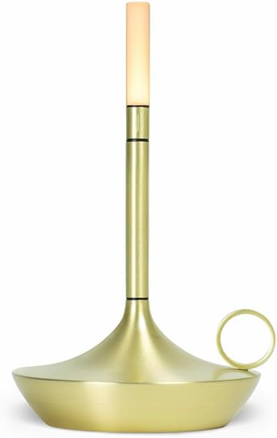 Graypants Wick Portable LED Lamp (Brass, Short)