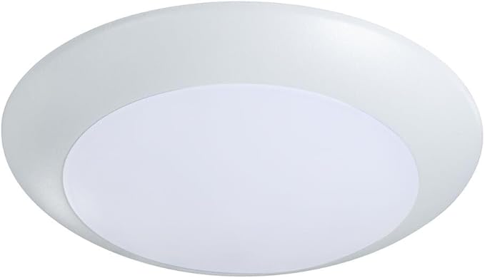Topaz 6 Inch LED Surface Mount Disk Light, 11W 5CCT Selectable, 2700K,3000K,3500K,4000K,5000K, White