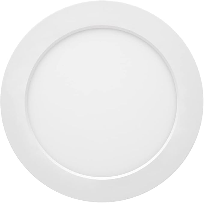 Maxxima 9 in. LED Flush Mount Ceiling Light Fixture - 1500 Lumens, 5 CCT 2700K-5000K, Round Color Selectable Panel Light, Dimmable, Recessed Can or J-Box Install, Suitable for Bathroom or Shower