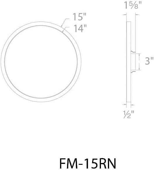 WAC Lighting, Round 15in LED Energy Star Flush Mount 3000K in Bronze