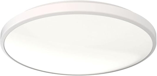 Juno 14 Inch Round LED Flush Mount Ceiling Light, Low Profile Modern Ceiling Light Fixture, Selectable 2700K/3000K/3500K/4000K/5000K Color Temperature, Dimmable, White (FMLR 14IN SWW5 90CRI WBT M4)