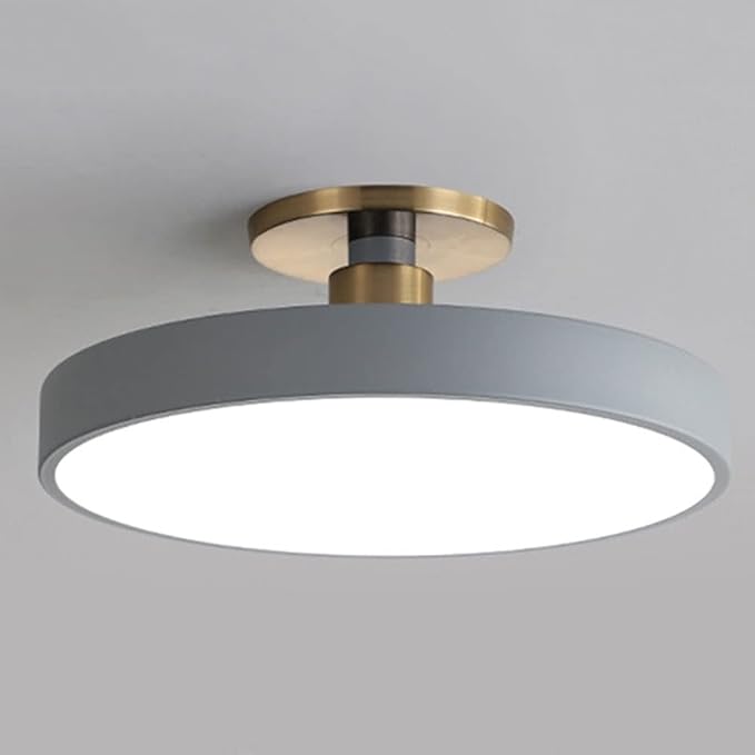 CHENKUI Macaron Ceiling Light LED Half Flush Mount Modern Ceiling Lamp Fixture Three-Tone Light (3000K/4500K/6000K) Ceiling Lighting Easy Installation of Round Lights for Entrance
