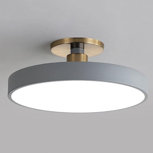 CHENKUI Macaron Ceiling Light LED Half Flush Mount Modern Ceiling Lamp Fixture Three-Tone Light (3000K/4500K/6000K) Ceiling Lighting Easy Installation of Round Lights for Entrance