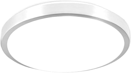 KISAD Modern and Minimalism Ceiling Lamp Ultra-Thin Circular Flush Mount Ceiling Light Acrylic Lampshade Ceiling Light Fixture for Bedroom(White,27cm)