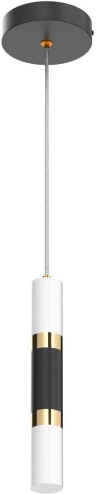 Modern Kitchen Island Light Fixture Dimmable LED Black Mini Pendant Light Bedroom Bedside Table Black Gold Small Pendant Lighting (2-Pack)