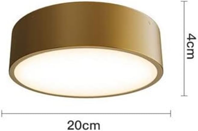 KISAD Modern Minimalist Ultra-Thin Copper Flush Mount Ceiling Light Nordic Round 3-Color Dimmable Ceiling Lamp Indoor Home Decor Fixture for Hallway Entryway Bedroom