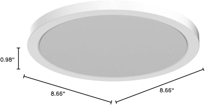 BLNAN LED Flush Mount Ceiling Light, 9 Inch 18W 3000K/4000K/5000K Hardwire Light Fixture, Ultra Thin Round White Lamp for Kitchen Porch Bedroom Hallway Stairwell Basement, Non-dimmable 2 Pack