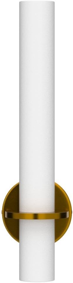AIJIASI Gold Bathroom Wall Sconces Set of 2: 18 Inch Modern Sconces Wall Lighting 18W LED Dimmable Wall Light with Acrylic Lampshade, Brushed Gold Sconces for Bedroom Living Room Hallway (Hardwired)
