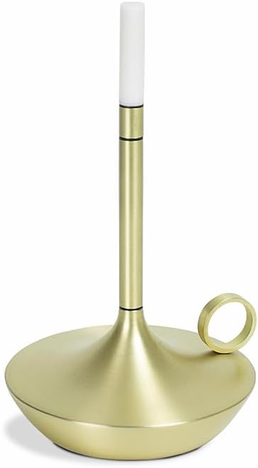 Graypants Wick Portable LED Lamp (Brass, Short)