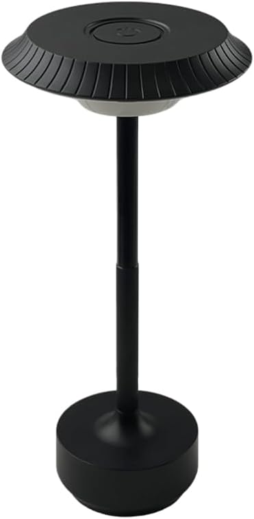 Goodoo Cordless Table Lamp Rechargeable Led Desk Lamp 1800mah Battery Operated 3 Color Stepless Dimming Up Touch Control Night Light (Black)