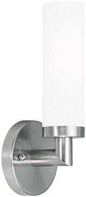 Livex Lighting 10103-91 Aero 1-Light Wall Sconce, Brushed Nickel