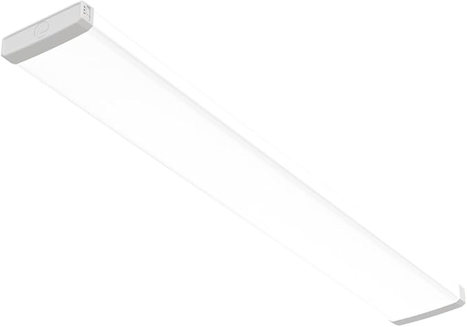 Lithonia Lighting TruWrap 4 Foot LED Ceiling Light Fixture, Low-Profile Wraparound LED Shop Light, Adjustable Lumens, Selectable Warm White/Cool White/Daylight Color, Flat Diffuser, Narrow Width