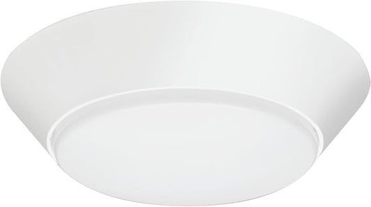 Lithonia Lighting 13 inch Round LED Flush Mount Thin Ceiling Light Mount, Contractor Select, White 3000K Dimmable (FMML 13 830)