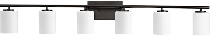 Progress Lighting P300385-020 Replay Bath & Vanity, 6-Light, Antique Bronze