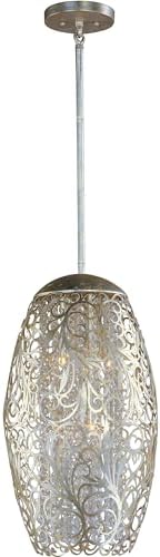 Maxim Arabesque-Six Light Pendant in Crystal style-13 Inches Wide by 22 inches high