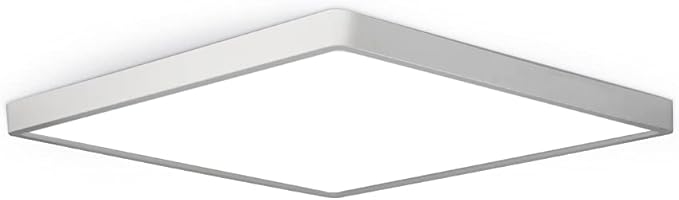 LED Flush Mount Ceiling Light Fixture, 6000K Cool White, 12inch 24W, 3200LM, Slim Flat Panel Lighting Fixture, Square Modern Ceiling Lamp for Bedroom, Kitchen, Living Room, Closet, Stairwell