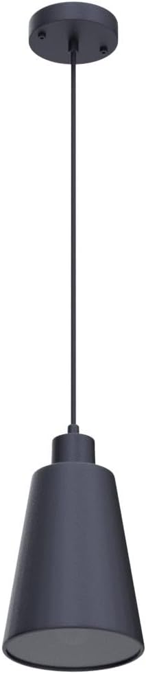 Modern Black Pendant Light Fixture 5.94'' (3-Pack) Mini 1-Light Pendant Lighting 3-Pack for Kitchen Island Industrial Hanging Pendant Light Cup Shade for Christmas Gift,Dining Room,Bar,E26,MAX60W