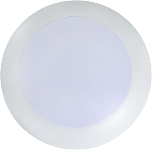 Topaz 4 Inch LED Flush Mount Disk Light, 8W 5CCT Selectable, 2700K,3000K,3500K,4000K,5000K, White