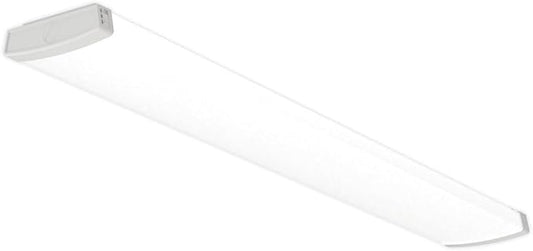 Lithonia Lighting TruWrap 4 Foot LED Ceiling Light Fixture, Low-Profile Wraparound LED Shop Light, Adjustable Lumens, Selectable Warm White/Cool White/Daylight Color, Curved Diffuser, Narrow Width