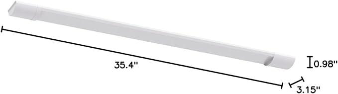 Sararoom 3ft LED Shop Fixture 30W Tube, 3600lm, 4000K Neutral White, 90cm 35.4inch Garage Closet Ceiling Light for Office Home Basement, No Plug, No Ground Wire