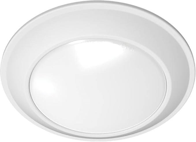 Juno JSBT 6-Inch SlimBasics Tapered Disk Downlight, Switchable, White (6 Pack)