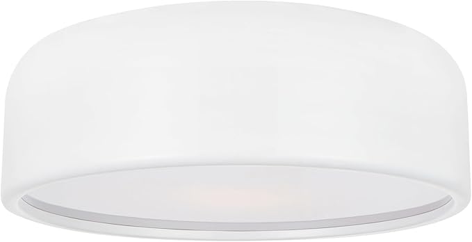 CWI Lighting 19" White Flush Mount Light for Bedroom, Hallway – 3-Light Modern Design with E26 Bulb Base – LED Compatible, Dome Shade – BACL Certified