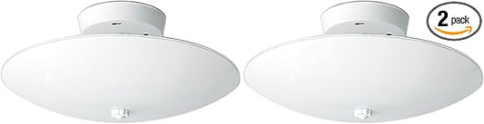 Nuvo SF77/823 Round Close to Ceiling Fixture, White 12 Inches (Pack of 2)