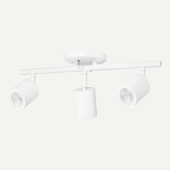 Amazon Basics 3-Light Track Lighting Kits, 20W x 5D x 7H in, 1 Pack, White