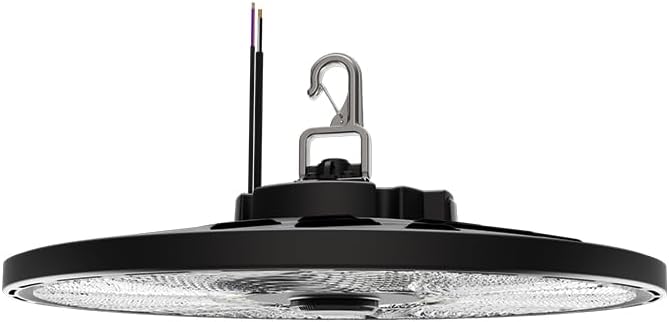 Lithonia Lighting Compact Pro Round LED High Bay Light, Ceiling Lighting Fixture, Adjustable 21000/24000/27000 Lumens, Selectable 4000K/5000K, UVOLT 120–347V, Black (CPRB ALO14 UVOLT SWW9 80CRI DBL)