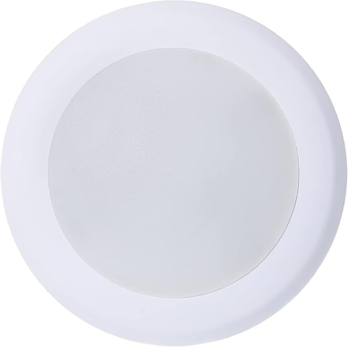 TOPELER 6Inch LED Disk Light, 15W Dimmable Surface Flush Mount Ceiling Light, 1000Lm 5000K Daylight, Installs into Junction Box Or Recessed Can, ETL & FCC Listed, White