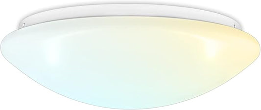 LUXRITE 14 Inch LED Flush Mount Ceiling Light, 25W, 5 CCT Color Selectable 2700K | 3000K | 3500K | 4000K | 5000K, 1875 Lumens, Dimmable Ceiling Light Fixture, Damp Rated, Energy Star, ETL Listed