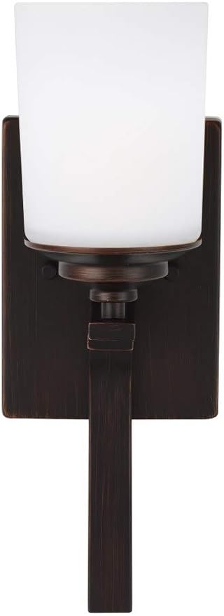 Generation Lighting 1-Light Kemal Traditional Bath Fixture Wall Lamp Bronze 4130701-710, Bathroom Light Fixture for Home Décor, Wall Sconce Vanity Light Fixture and Bathroom Accessory