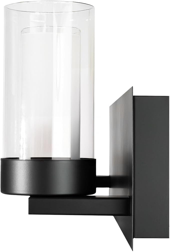 LYTIO 4-Light LED Vanity Bar Light – Modern Bathroom Wall Lamp to Install Over The Sink or Mirror - Includes LED Bulbs (Black)