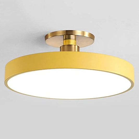 CHENKUI Macaron Ceiling Light LED Half Flush Mount Modern Ceiling Lamp Fixture Three-Tone Light (3000K/4500K/6000K) Ceiling Lighting Easy Installation of Round Lights for Entrance