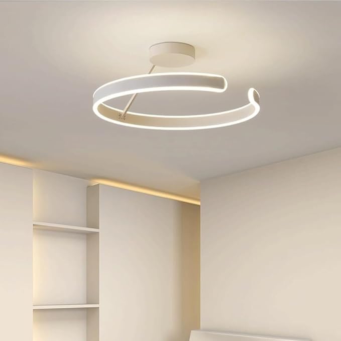 LED Dimmable Minimalist Ceiling Light, Acrylic Close-to-Ceiling Light, Modern Ring Ceiling Lamp Fixture, for Hallway, Stairs, Kitchen, Living Room, Bathroom, Bedroom