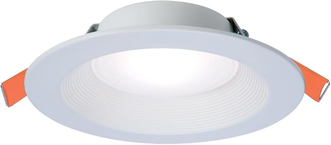 HALO RL 6 in Indoor/Outdoor Canless LED Recessed Ceiling Light with Selectable Color Temperature 600 Lumens Wet Location Dimmable IC-Rated Downlight - RL6069FSD2W1EWHDM
