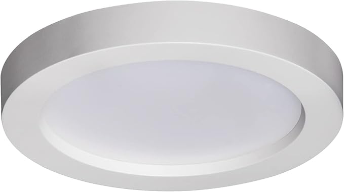 5" LED Flush Mount Ceiling Light，120V 11W 600LM，3000K Warm White Round Flat Panel Light, Surface Mounted Downlight（White）