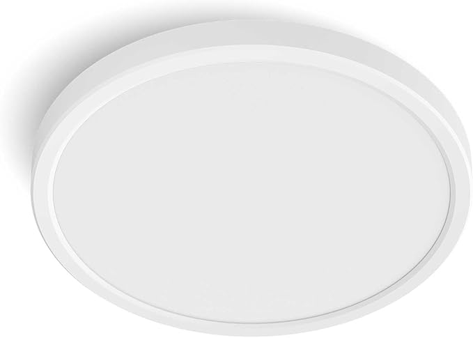 Philips LED Flush Mount Silver Ceiling Light 1-Pack Selectable White Multi-CCT 1500 Lumen (20W = 90W) No Bulbs Required