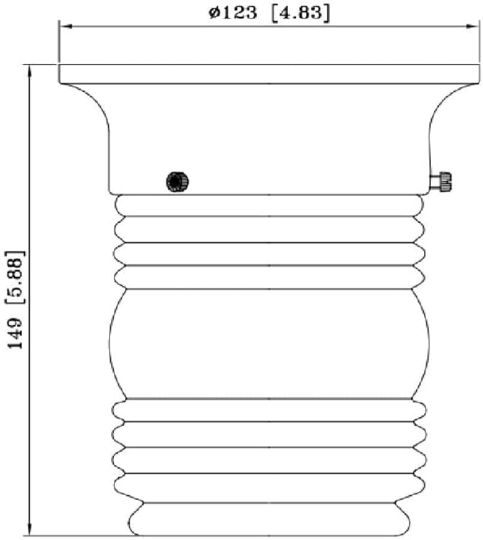 Design House 587238 Jelly Jar 1-Light Indoor/Outdoor Flush Mount Ceiling Light, Oil Rubbed Bronze (Pack of 2)