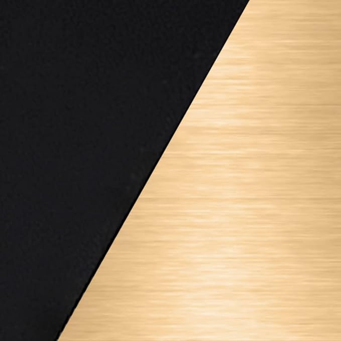 Design House Savannah Rustic Farmhouse 3-Light Bathroom Vanity Light, Dimmable, Satin Gold, Matte Black Metal Shade, 26 in x 9 in x 10.88 in, 588301-BGD